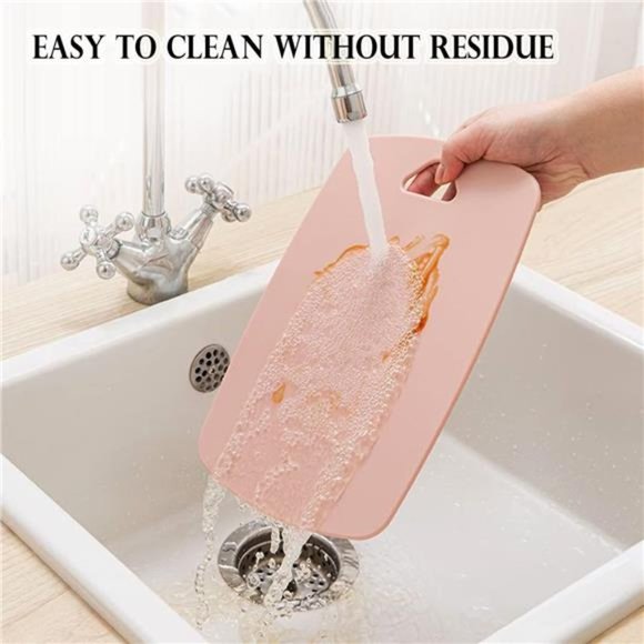 Cutting Boards for Kitchen, Plastic Cutting Board Set of 3,  (Pink, 3Pcs) - Picture 6 of 7